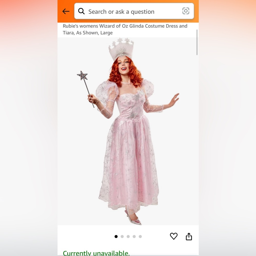 Rubies Glinda Good Witch Costume Wizard of Oz